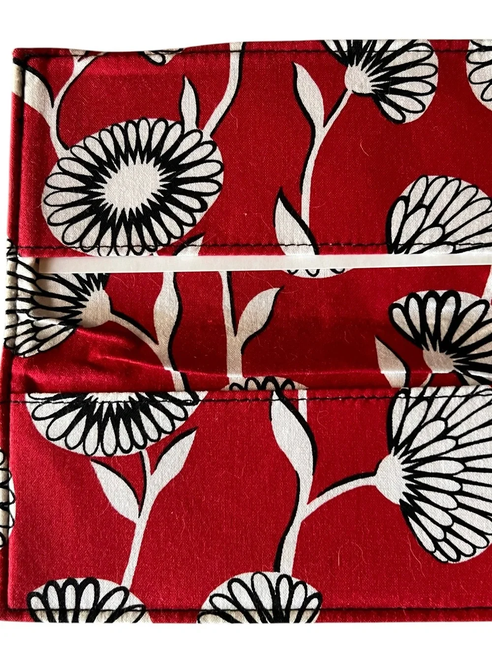 Vera Bradley Red Floral Checkbook Cover Wallet Organizer Cotton Retired Pattern - Picture 3 of 5
